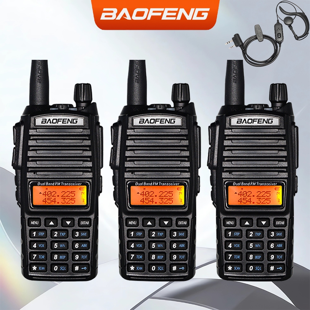 Baofeng UV 82 Set Of 3 Walkie Talkie Dual Band VHF UHF Portable Two Way