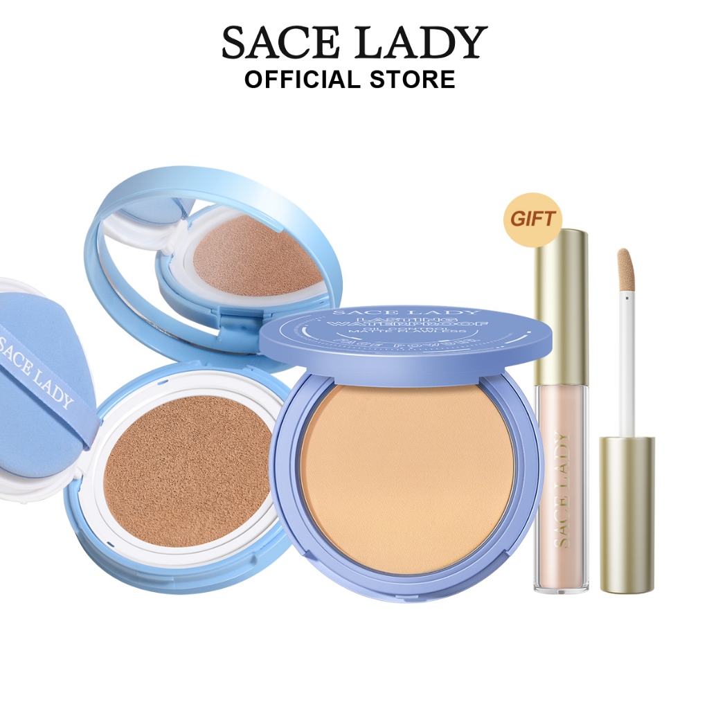 Sace Lady Waterproof Cushion Oil Control Powder Base Makeup Set