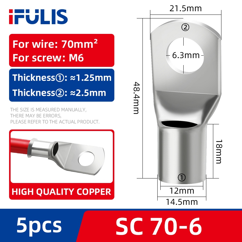 Sc Sc Sc Sc Mm Tinned Thicken Copper Lugs Ring Bolt