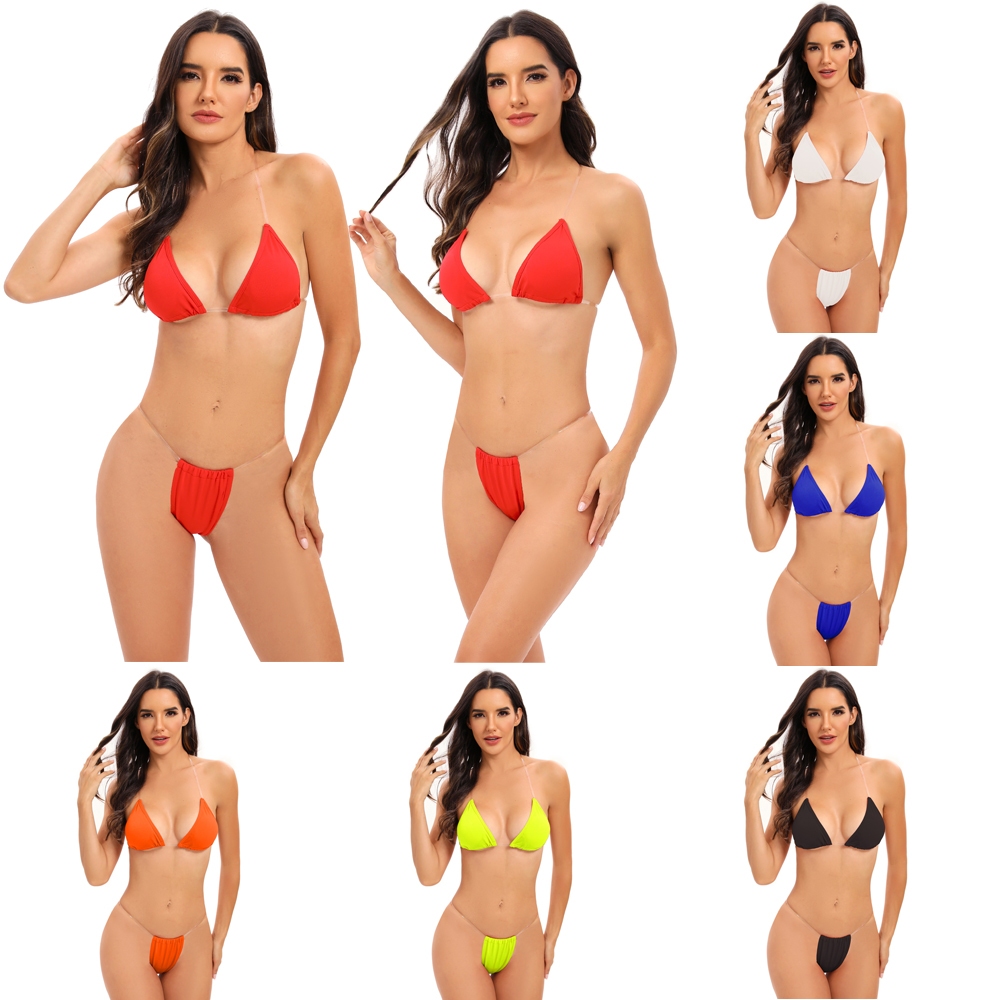 Transparent Straps Bikini Brazilian Women Swimwear Wild Sexy Mini