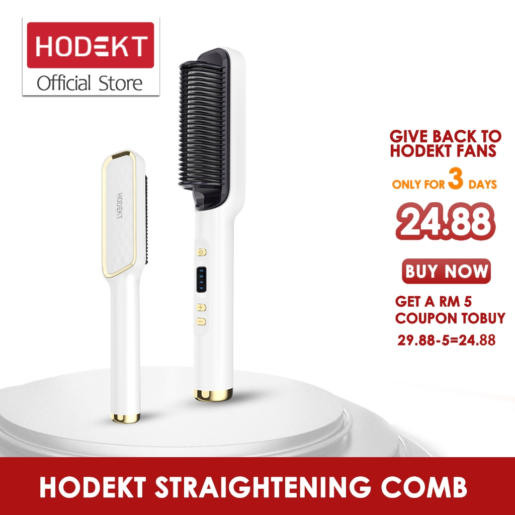 HODEKT NEW Hair Straightener Comb Hair Curler Hair Crimper Fast Heating