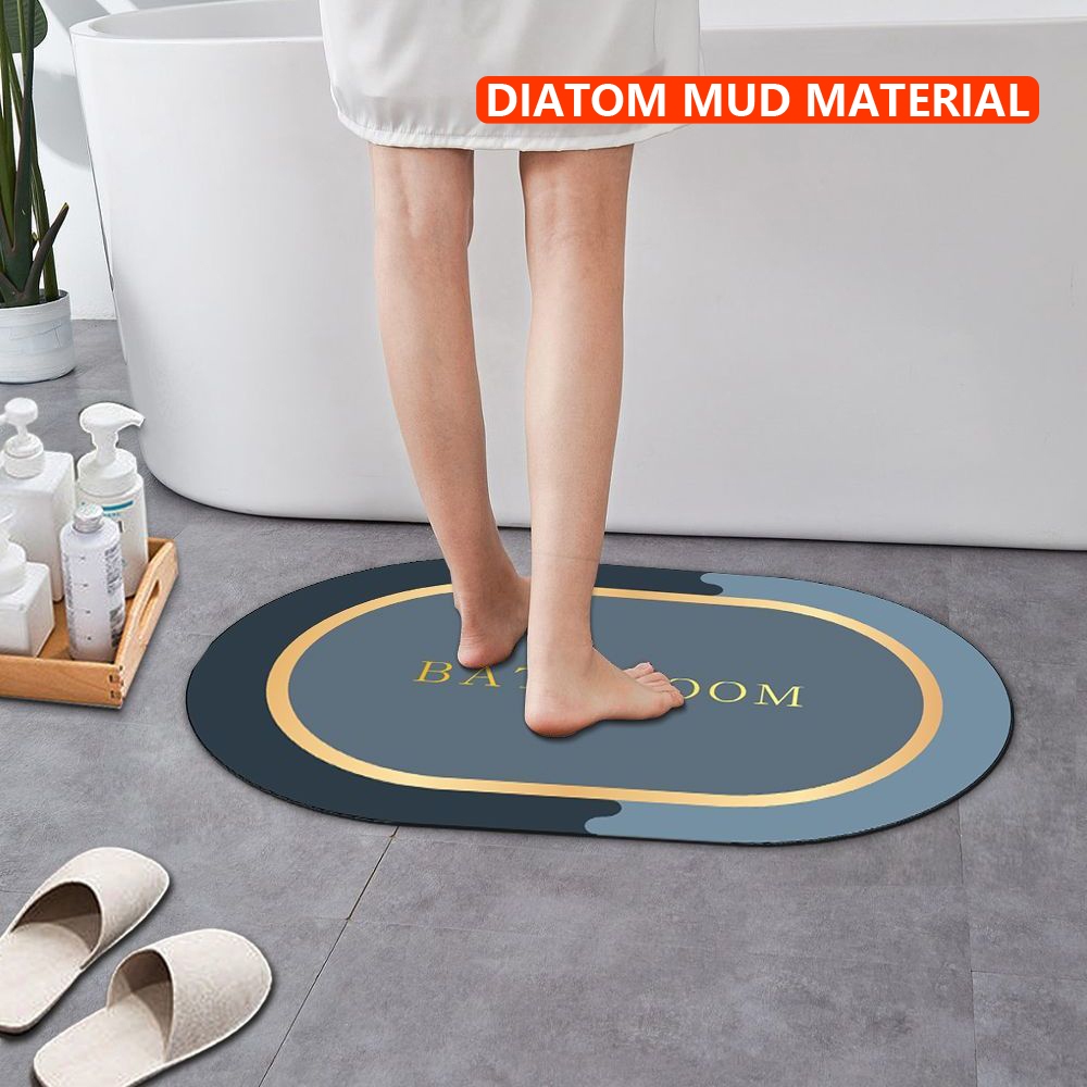 Super Absorbent Diatom Mud Pad Soft Carpet Toilet Bathroom Entrance