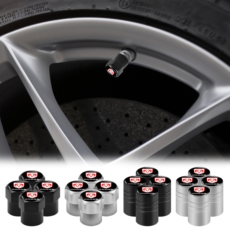 Pcs Hexagonal Cylindrical Metal Car Tire Caps D Logo Car Valve Cap