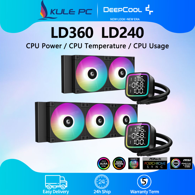 Deepcool LD360 LD240 Digital CPU Aio Liquid Cooler 120mm ARGB CPU Fan