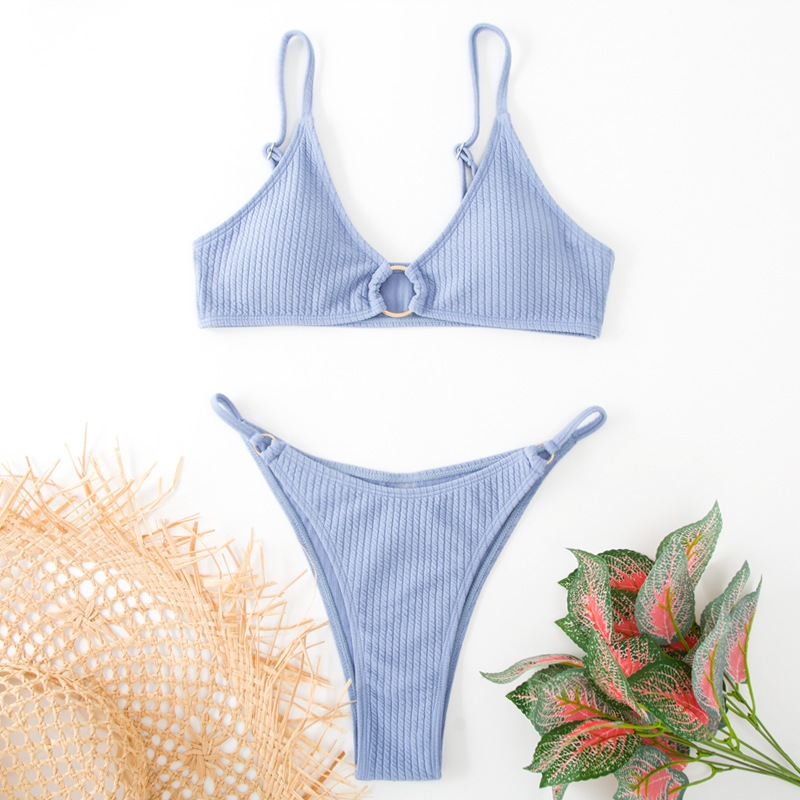 DUNEA Women S Sexy Off Shoulder Bikini With Metallic Buttons Shopee