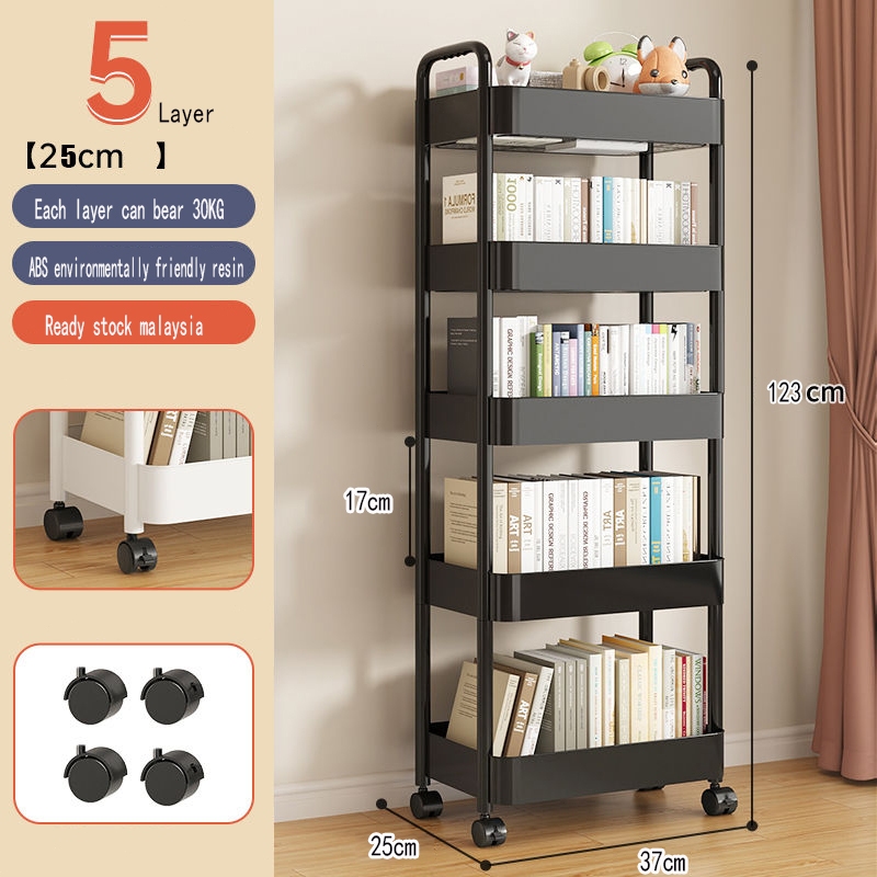 With Plastic Wheel Tier Multifunction Storage Trolley Rack Office