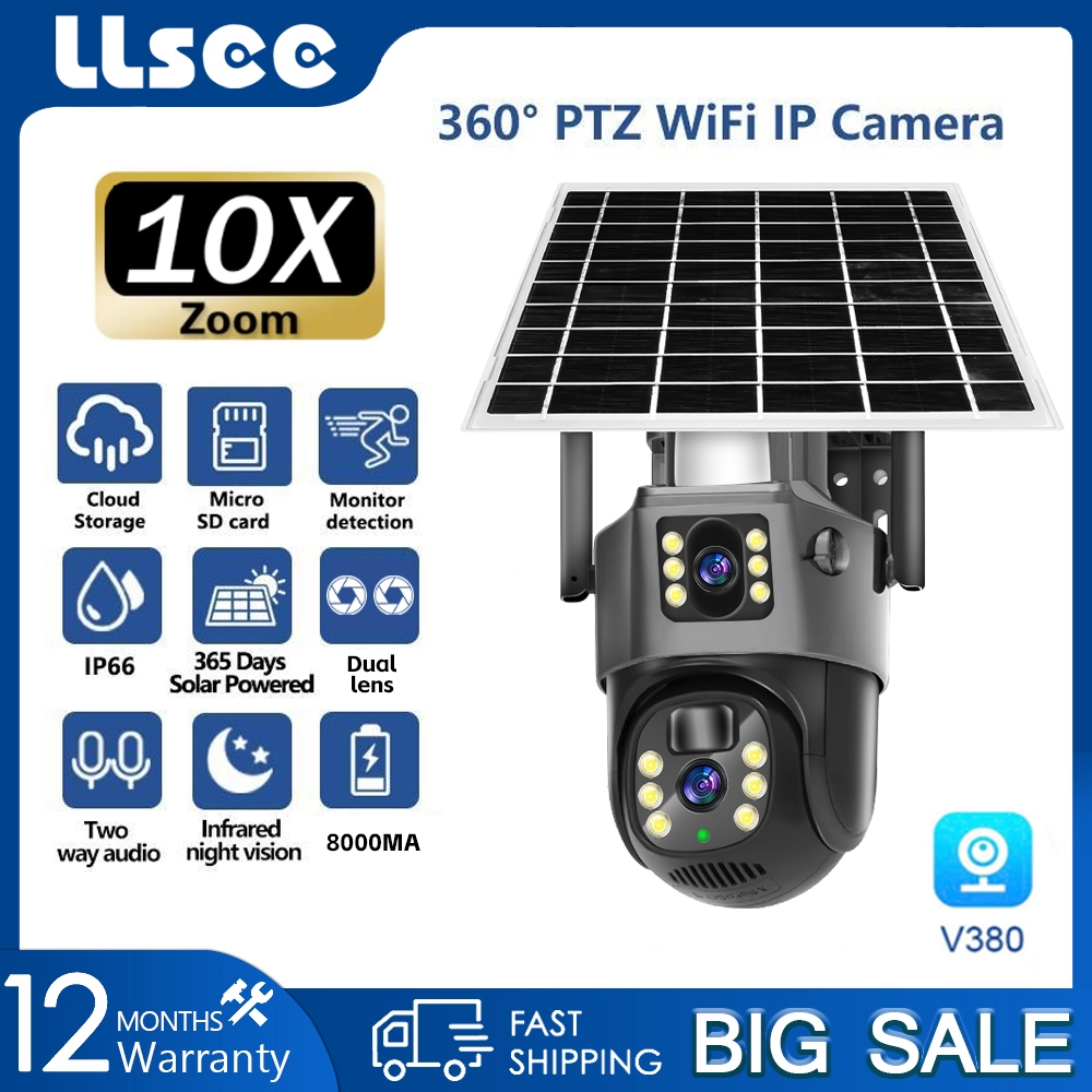 Llsee V Pro Mp G Wifi Dual Lens Solar Cctv G Sim Card Outdoor