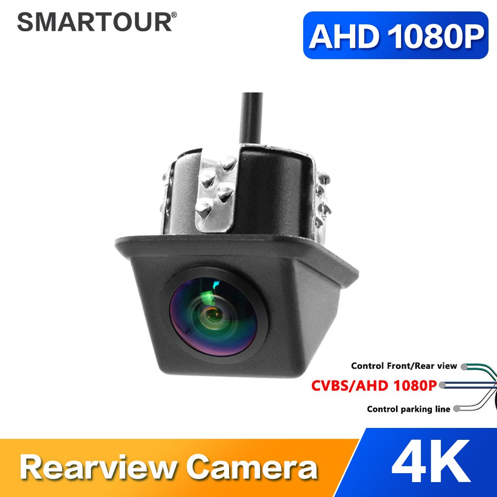 Smartour 180 AHD 1080P Vehicle Rear View Camera Car Reverse Black