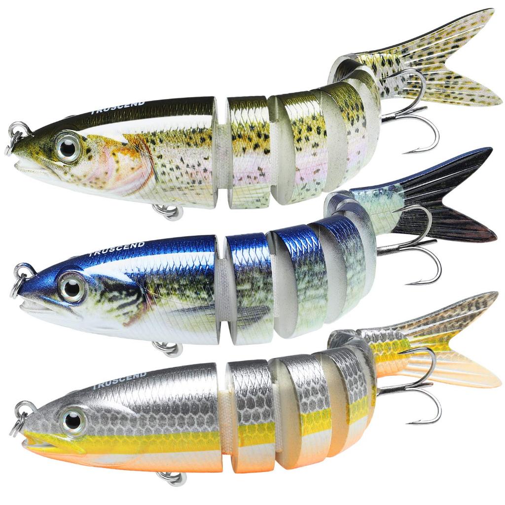 TRUSCEND Fishing Lures For Bass Trout Multi Jointed Swimbaits Slow