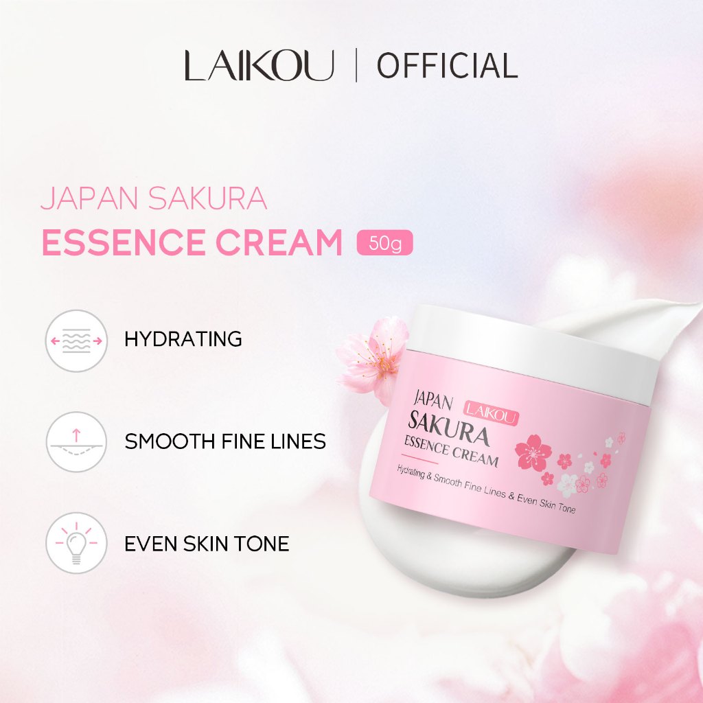 Laikou Sakura Face Cream Day Night Cream Brightening Facial Moisturizer