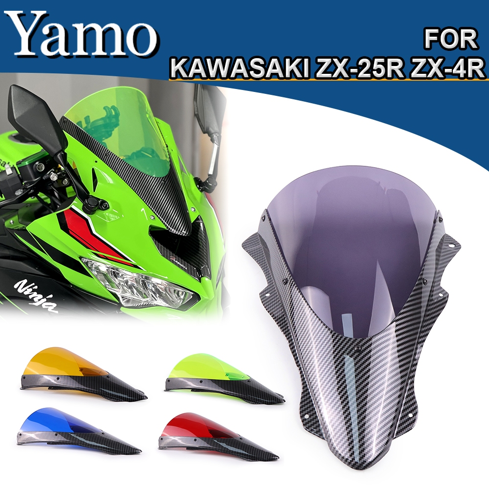 For Kawasaki ZX 25R ZX 4R ZX25R ZX4R Windshield Split Carbon Fiber