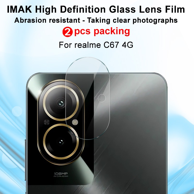 2 PCS Realme C67 4G Overseas Edition Tempered Glass Lens Film IMAK HD