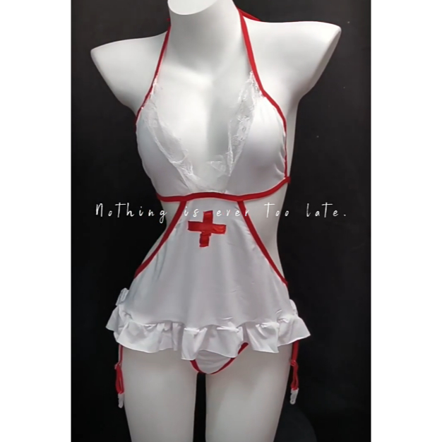 Sexy Lingerie Dress Sleepwear Nurse Costume Cosplay Uniform Shopee