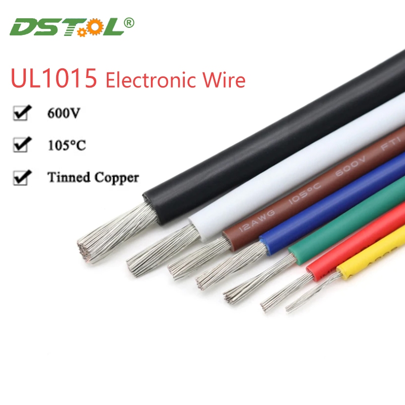 UL1015 Electronic Wire 1 2Meters Multi Stranded Tinned Copper Wires 24