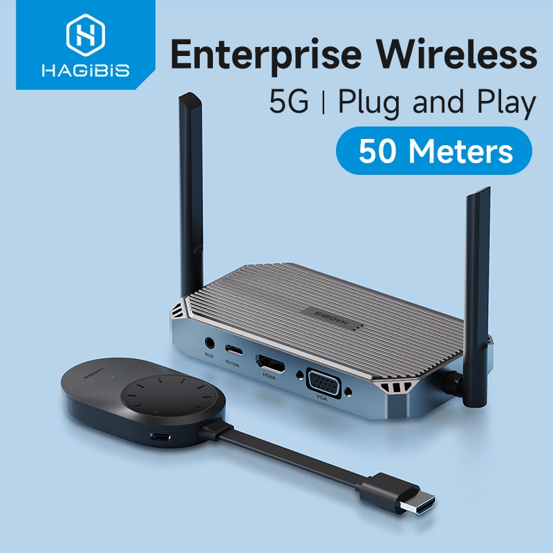 Hagibis Wireless Hdmi Compatible Transmitter And Receiver Extender Kit