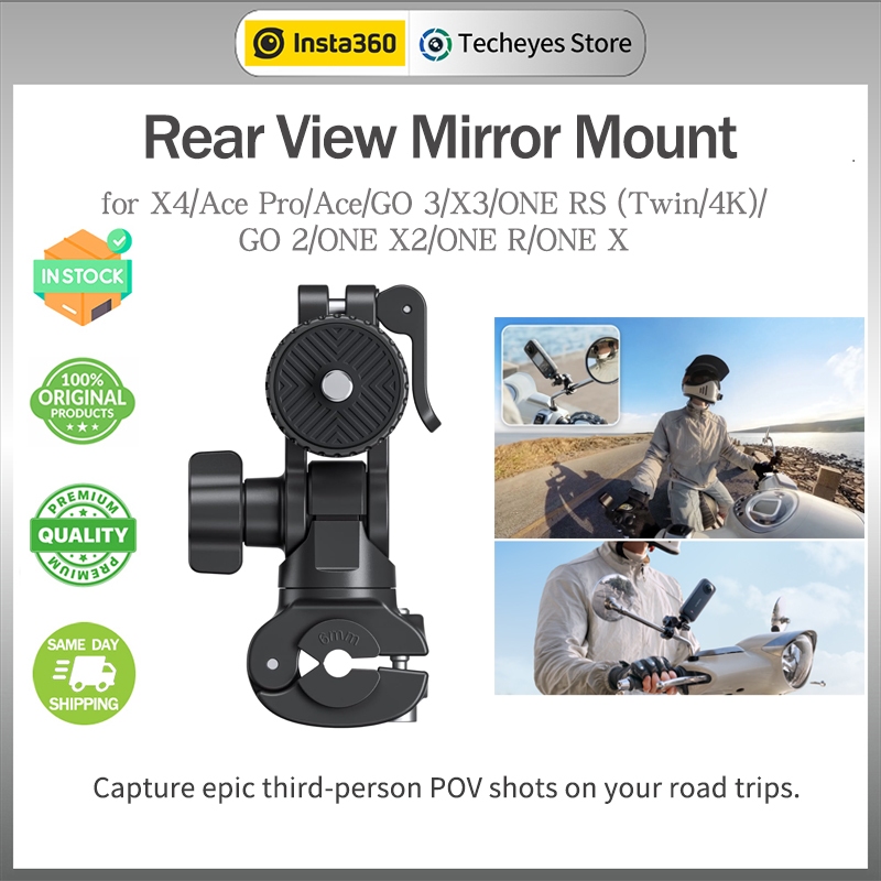 Insta Rear View Mirror Mount For X Ace Pro Ace Go X One Rs Twin