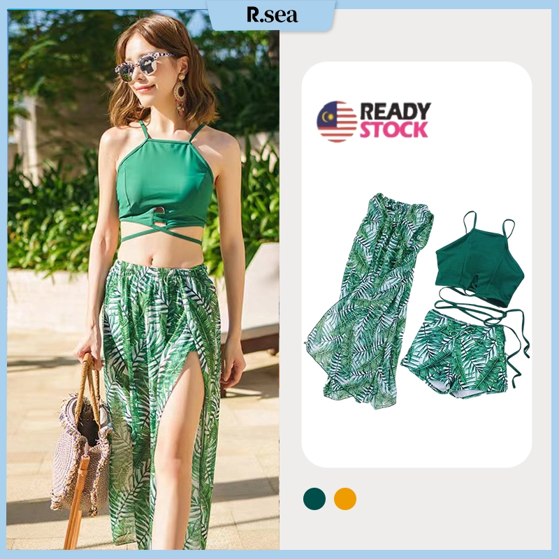 R Sea Ready Stock Swimming Suit Woman Korean Style Bikini Baju Renang