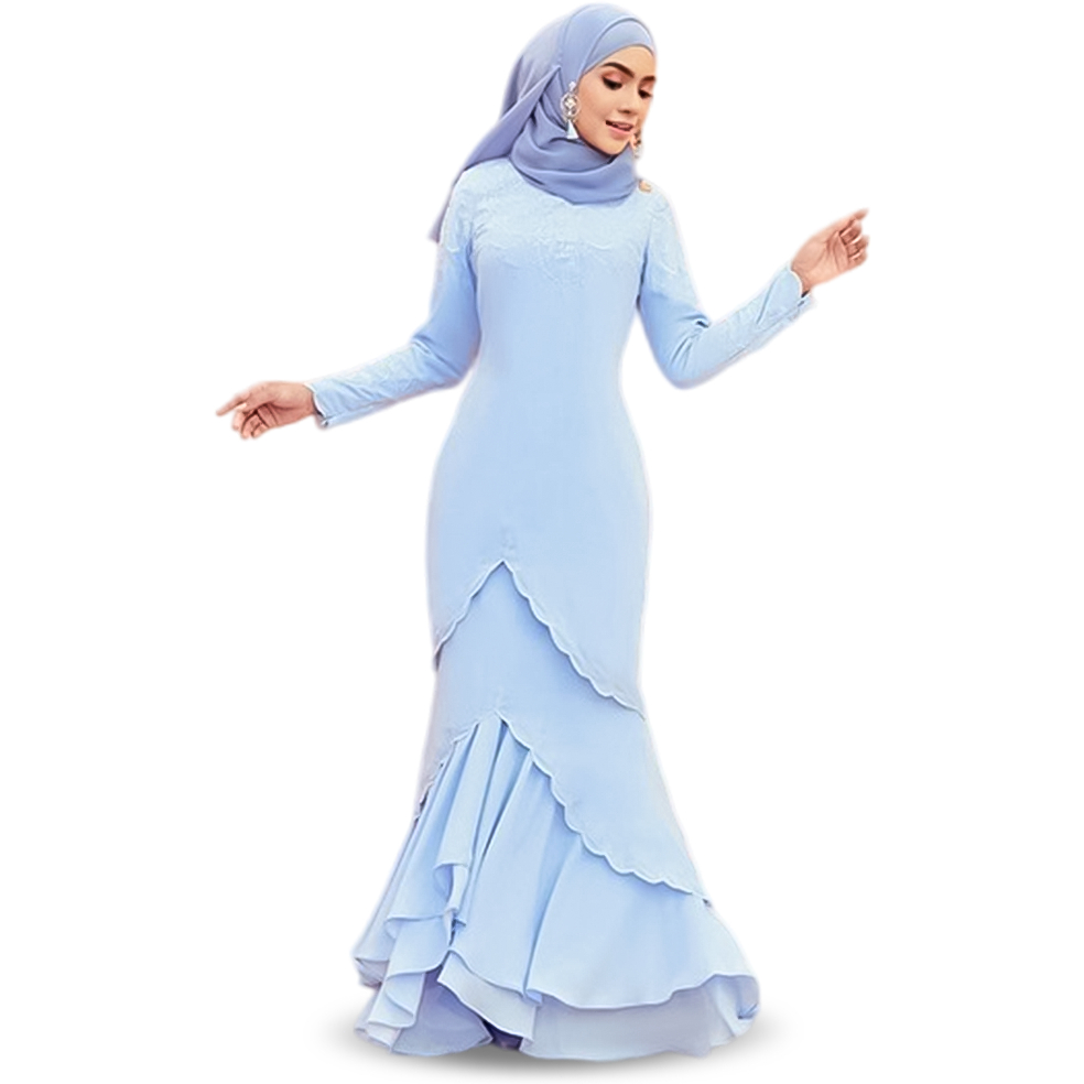 Yeleedon Baju Kurung Modern Baju Raya Viral Wafa With Ruffle