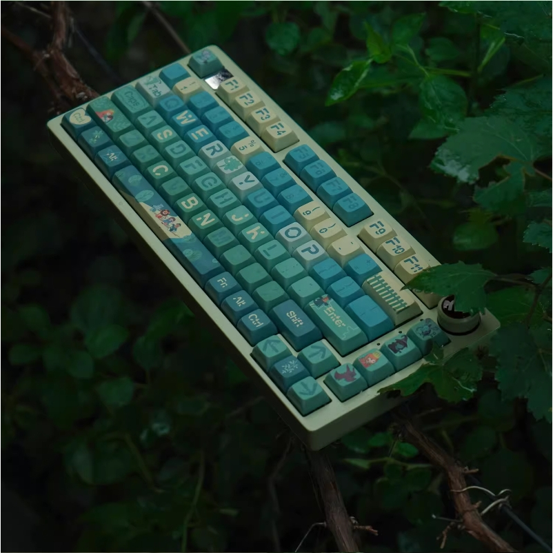 Keys Green Forest Keycaps Xda Prodile Pbt Dye Sub Keycaps For