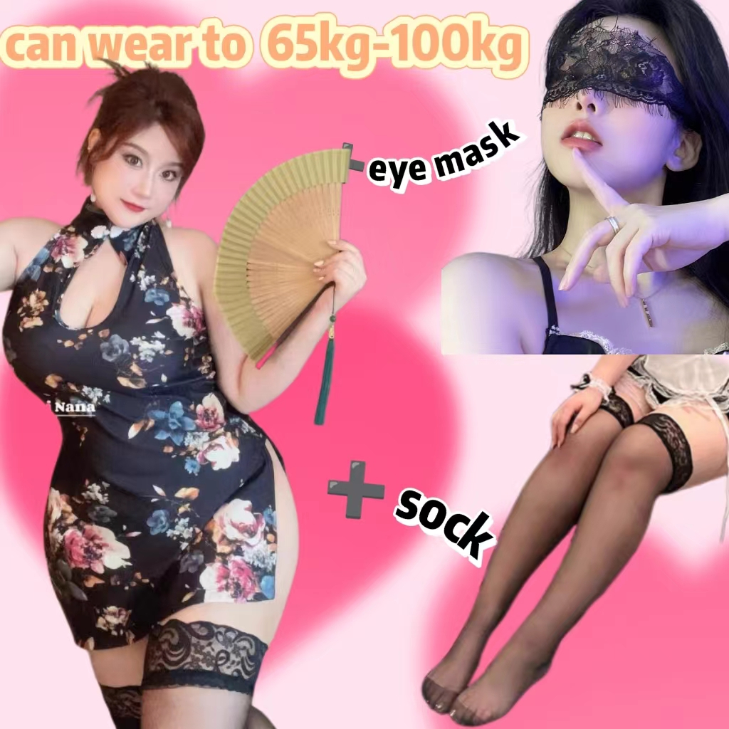 Plus Size Lingerie Baju Tidur Seksi Plus Size Sexy Cheongsam Plus Size