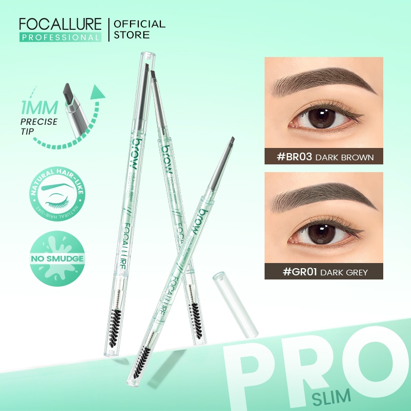 Focallure Pro Slim Mm Beveled Tip Precise Defining Eyebrow Pencil No