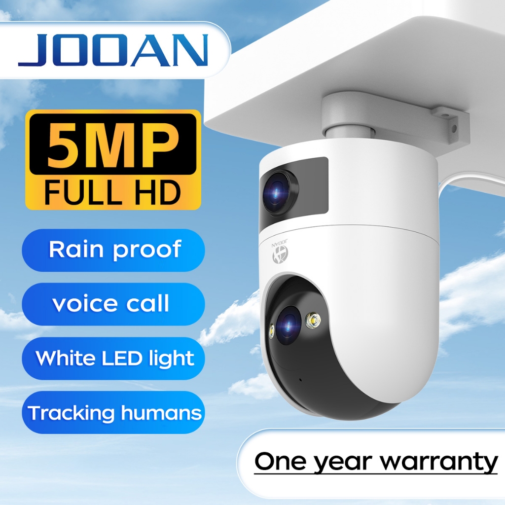 JOOAN 5G WiFi Dual Lens Waterproof Home Security Wireless CCTV Camera