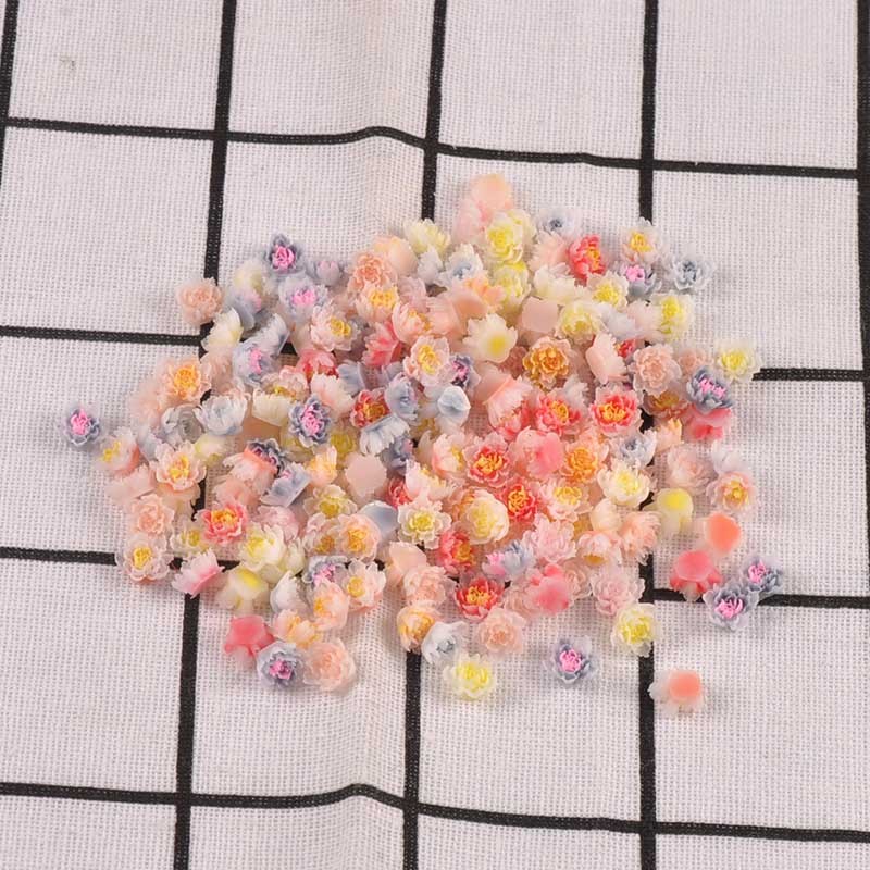 Pcs Mm Mini Resin Camellia Flowers Flatback Cabochon Embellishments