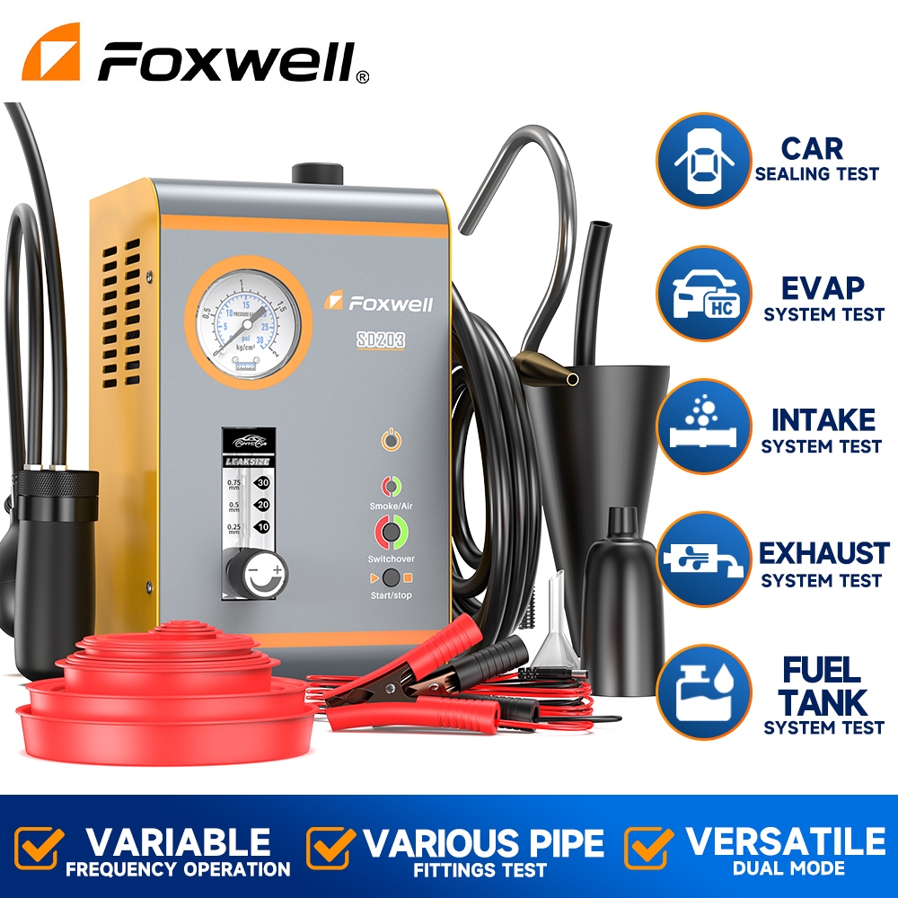 FOXWELL SD203 Car Smoke Leakage Machine EVAP Test Built In Air Pump