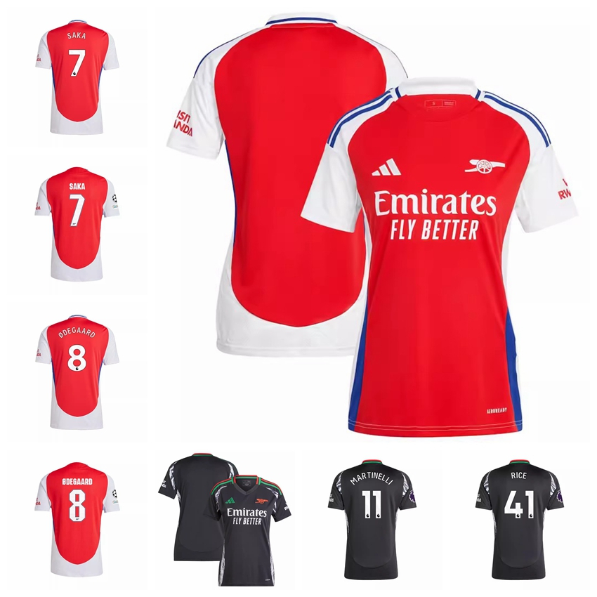 2024 25 Season Arsenal Home Away Women Jersey Saliba Ben White Saka