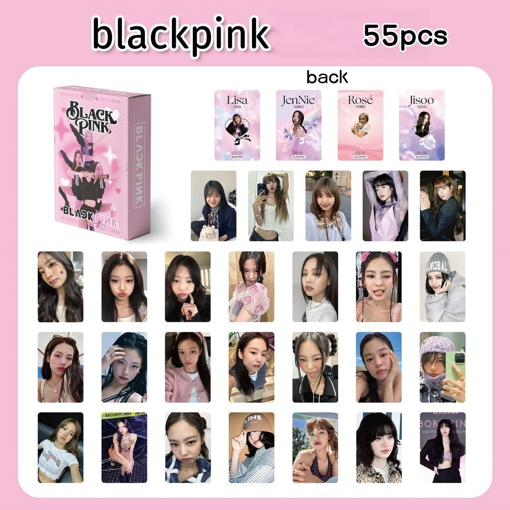 Pcs Box Black Pink Th Anniversary Photocards Lomo Cards Jennie Jisoo