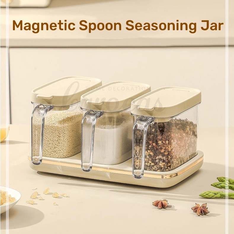 Kitchen Seasoning Storage Jar Airtight Spice Container Bekas Garam Gula