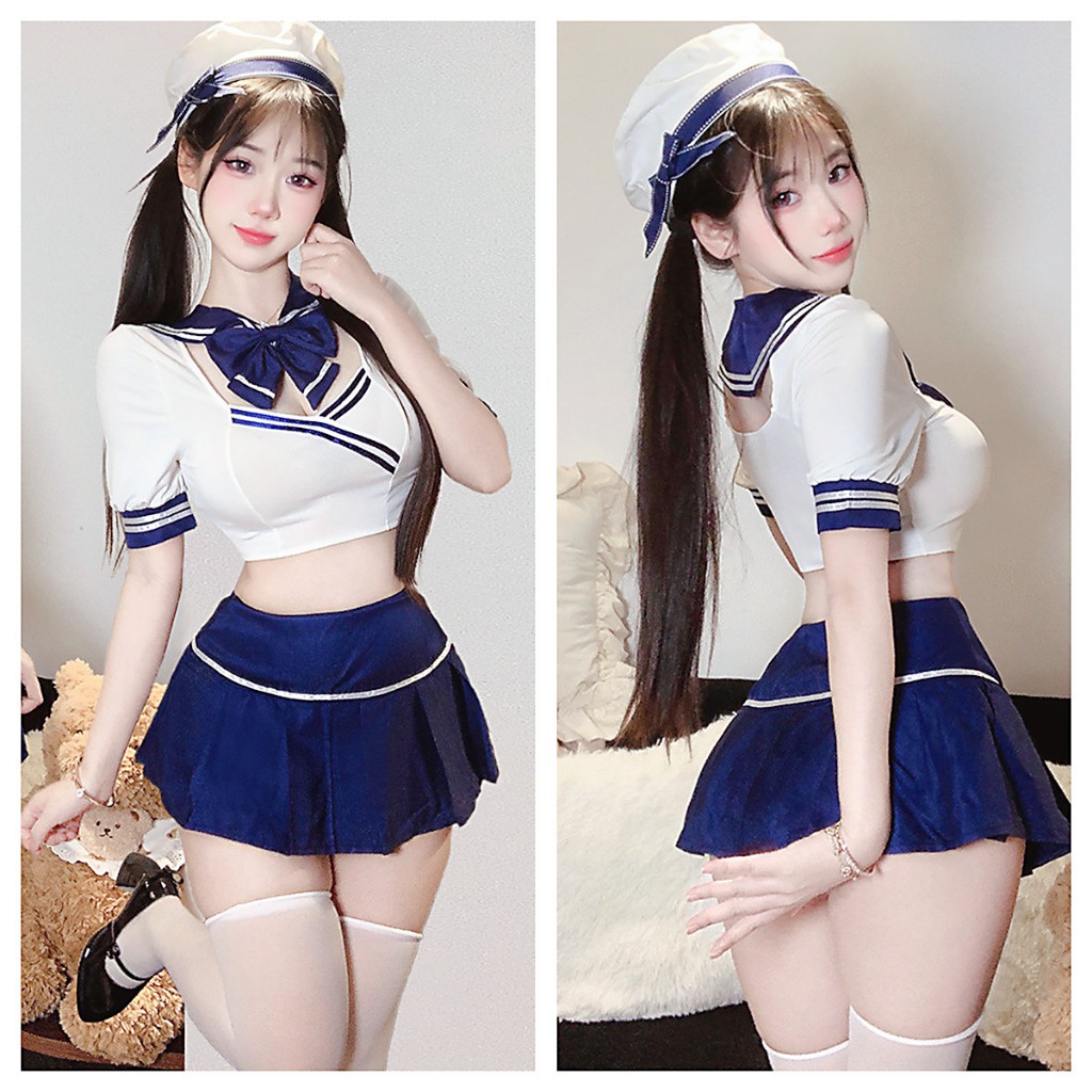 Sexy Lingerie Stewardess Sailor Costume Hot Nightdress Suit