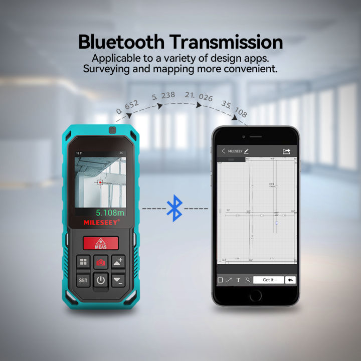 Mileseey S2 Camera Laser Distance Meter Professional Outdoor Bluetooth