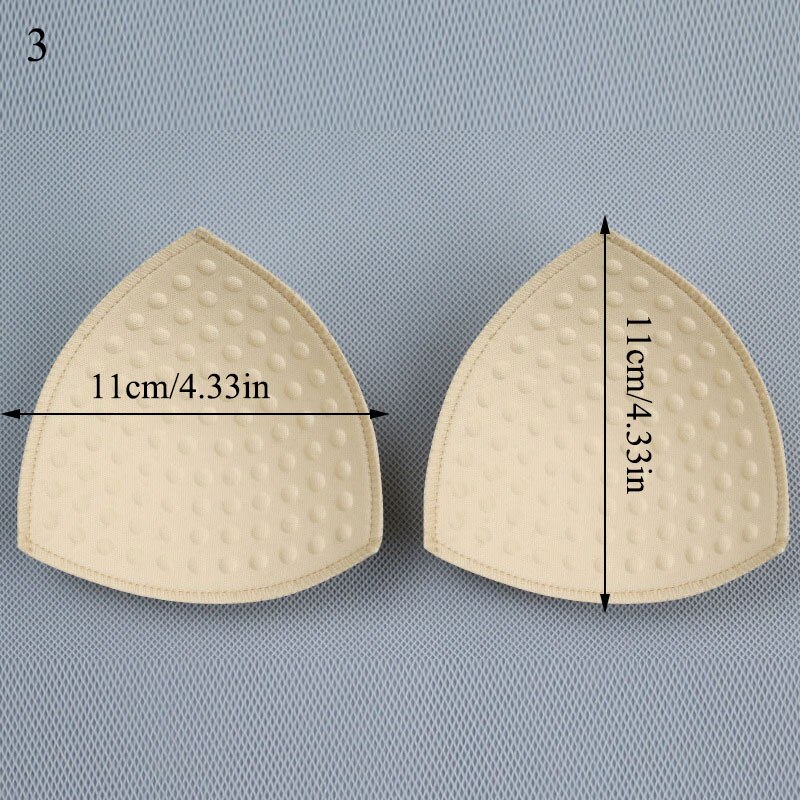 1 Pair 2 Pieces Women S Triangle Sponge Bikini Pads Swimsuit Breast