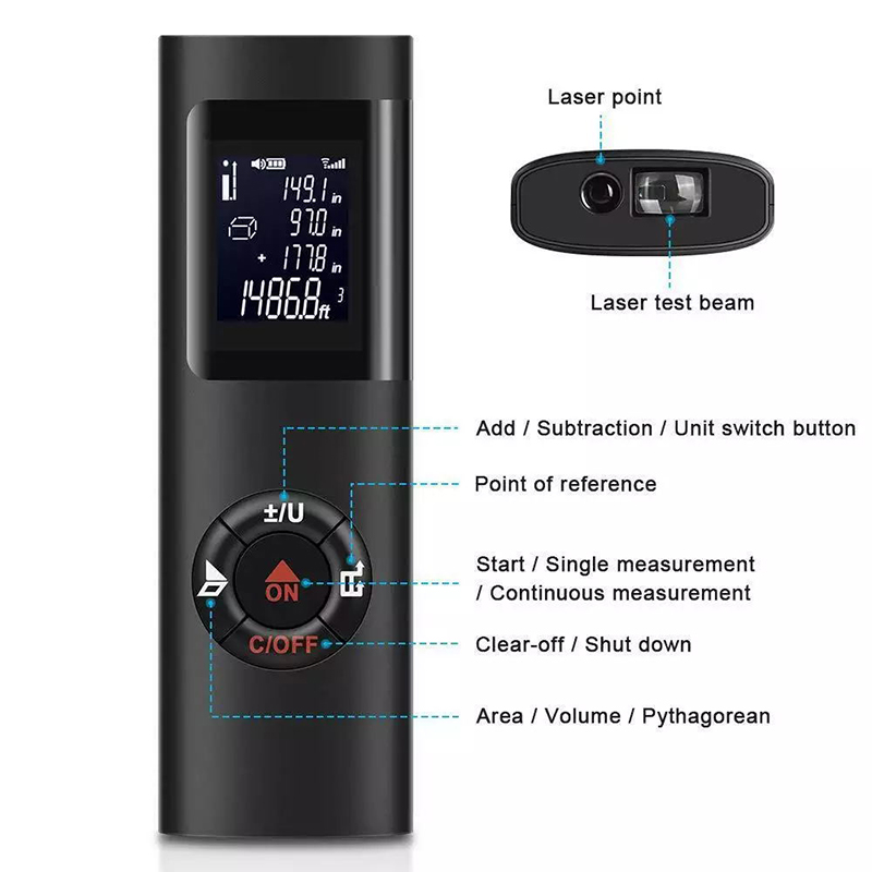 Kiprun Rangefinder Mini Handheld M Smart Digital Laser Distance