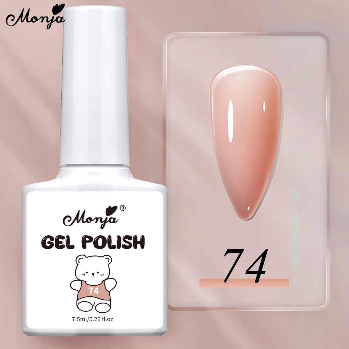 Monja Milky Jelly White Nude Gel Polish Translucent Manicuring Uv Led