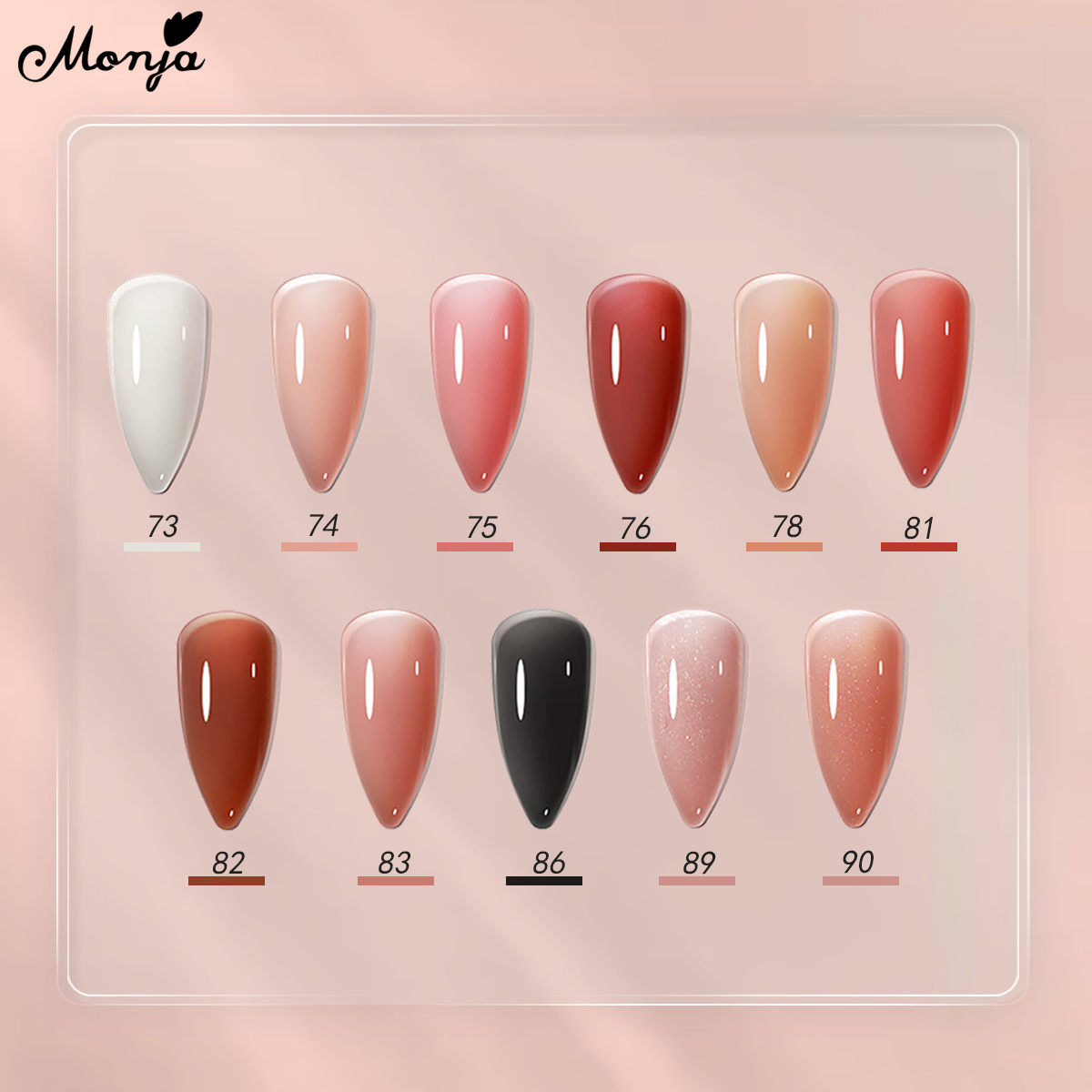 Monja Milky Jelly White Nude Gel Polish Translucent Manicuring Uv Led