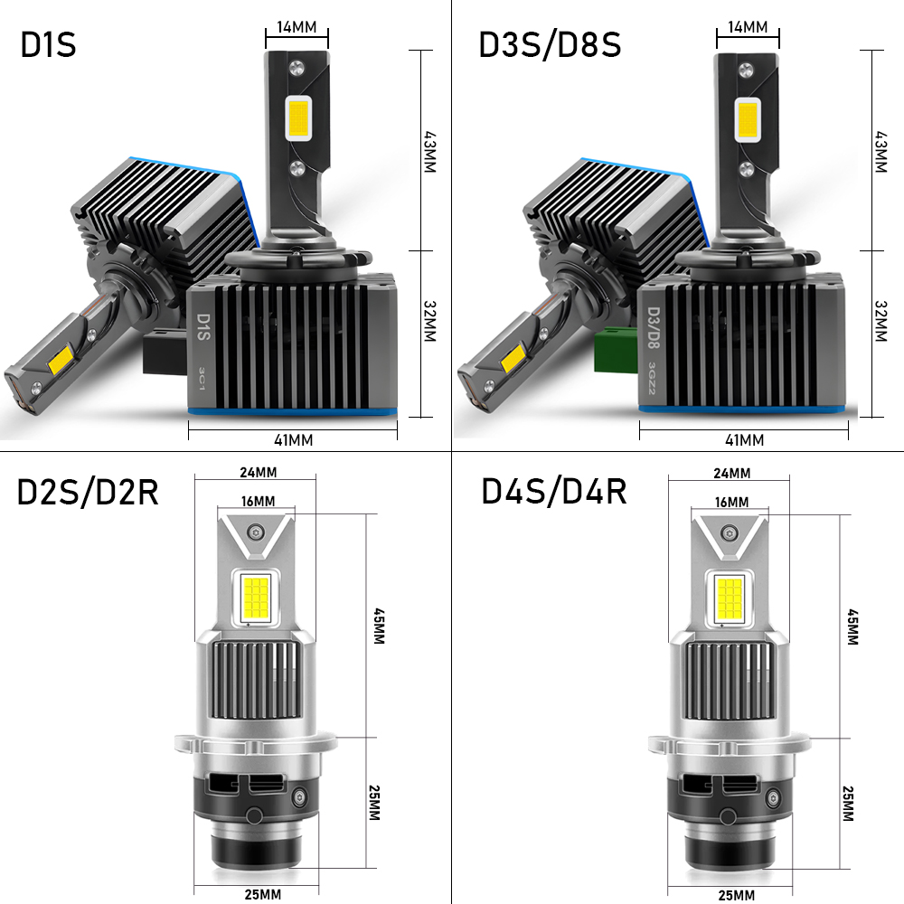 Tuffoo Pcs Plug Play Car Hid To Led Headlight Bulb D S D S D R D S