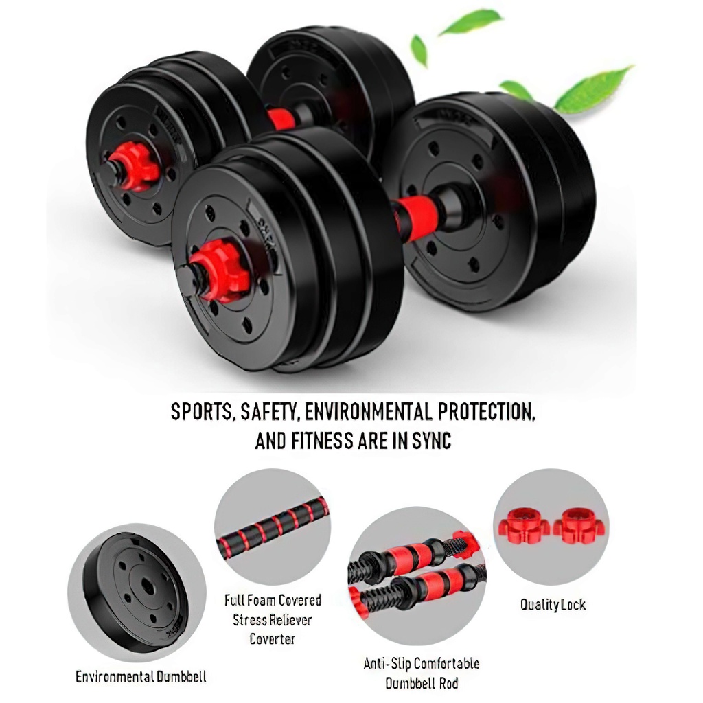 Dumbbell Set Kg Dumbell Bumper Rubber Adjustable Set Strength