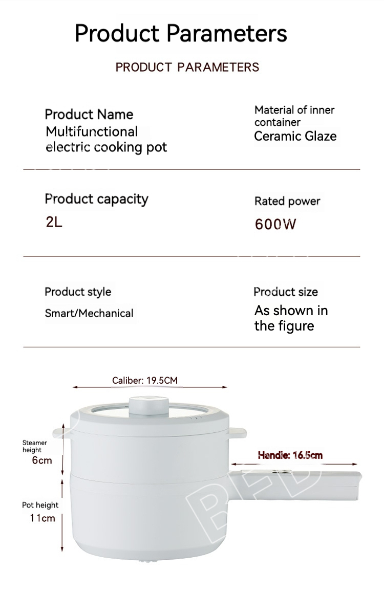 L Multifunctional Cooker Electric Rice Cooker Hot Pot With Steam