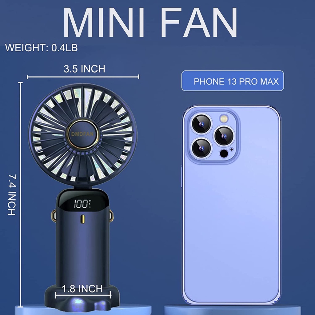 Ready Stock Mini USB Portable Fan Bladeless Kipas With LED Display