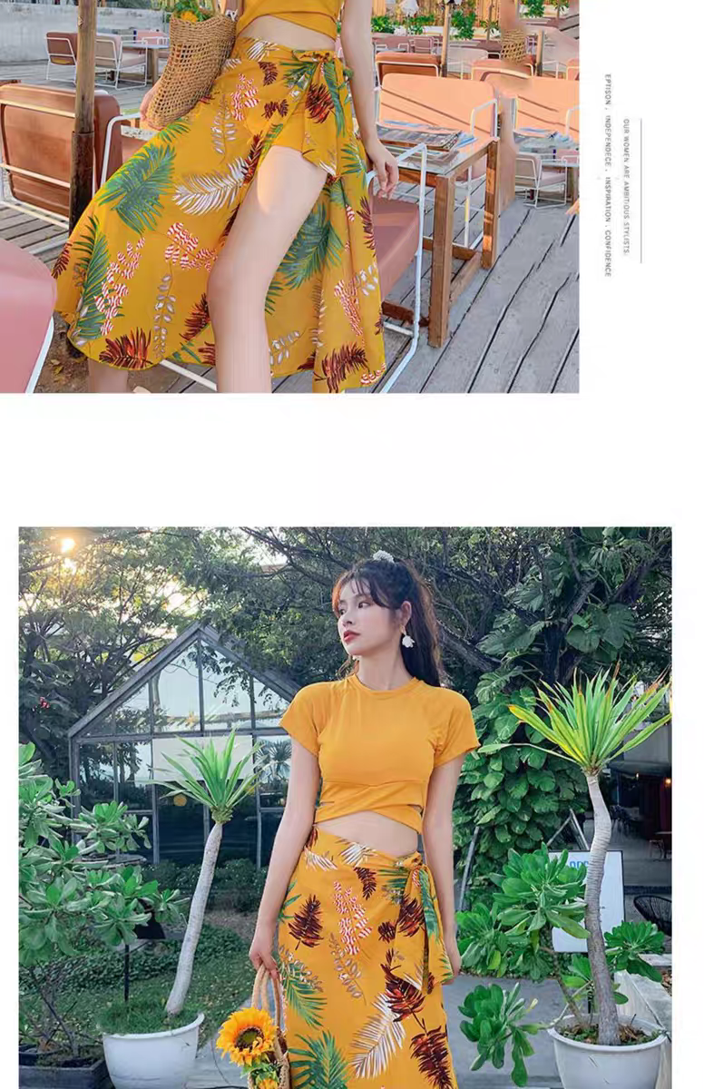 SURF Women S Swimsuit Three Piece Sportswear Plus Size Bikini Korean