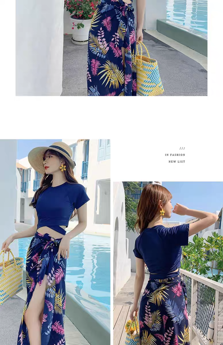 SURF Women S Swimsuit Three Piece Sportswear Plus Size Bikini Korean