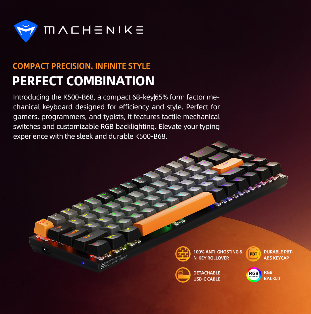 Machenike K B Wired Mechanical Keyboard Gaming Keyboard Keys