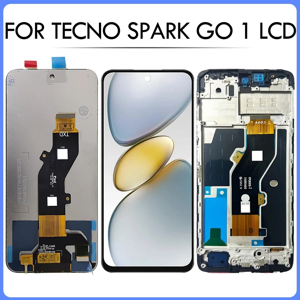 Original Tecno Spark Go Kl Lcd Display Touch Screen Digitizer Full