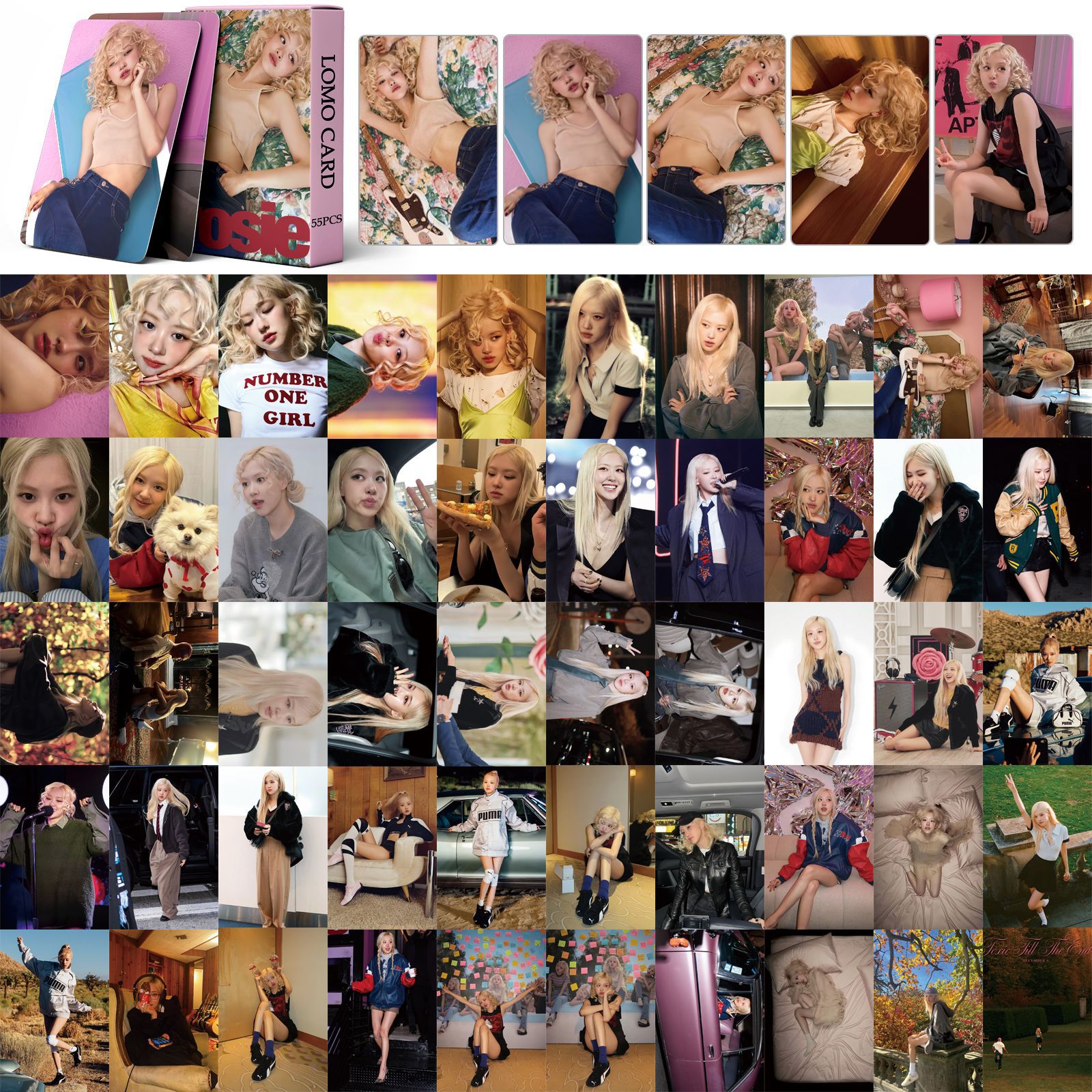 PCS Box Kpop ROSE ROSIE Lomo Card LE SSERAFIM HOT Photocard For
