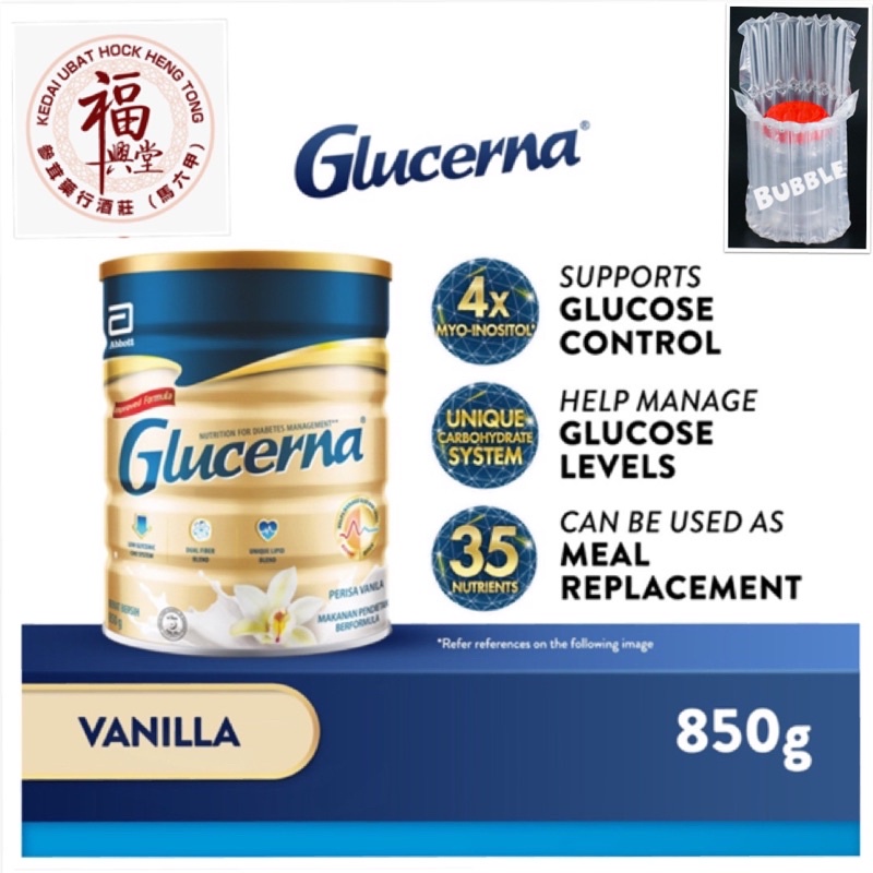 Glucerna Diabetes Specific Formula Vanilla Wheat Chocolate 850g