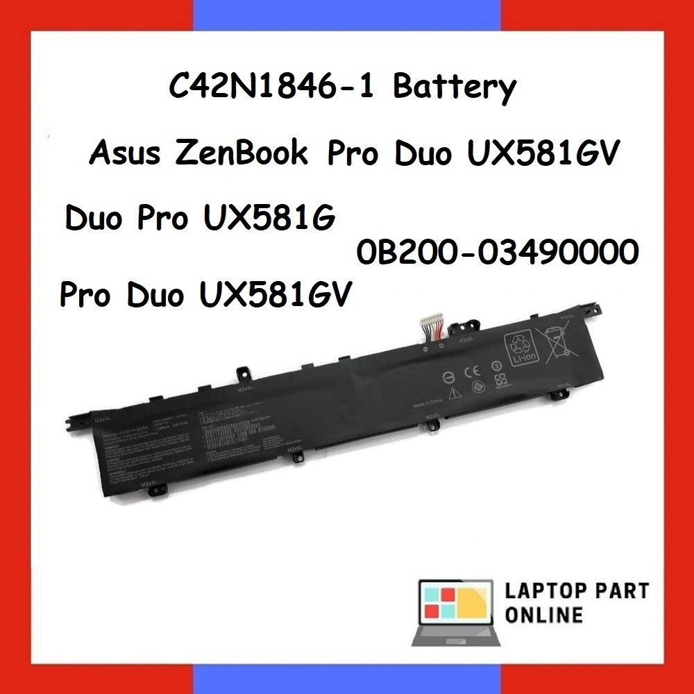 C N Battery Asus Zenbook Pro Duo Ux Gv Duo Pro Ux G Pro Duo