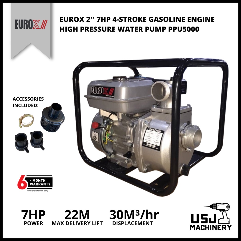 EUROX ROBINTEC 2 7HP 4 Stroke Gasoline Engine High Pressure Water