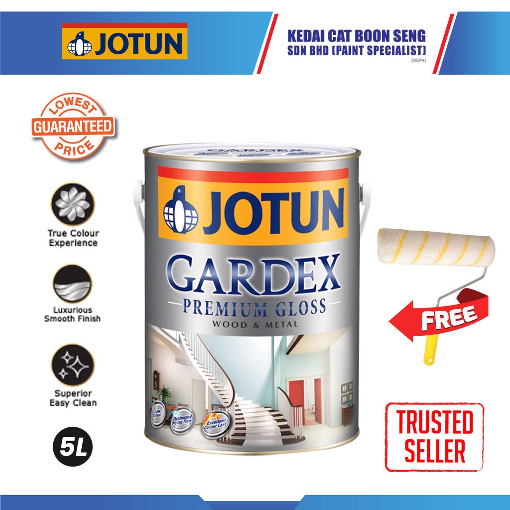 Jotun Gardex Premium Gloss 5L White Oil Based Wood Metal CAT BESI